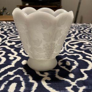 Milk glass vase